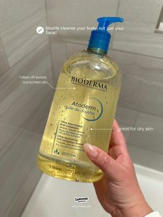 Best Oil Cleanser, How To Shower, Bioderma Atoderm, Double Cleanse, Oil Cleansing, Serious Skin Care, Body Hygiene, Shower Skin Care, Shower Oil