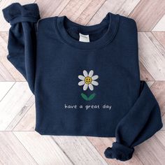 Smiley Face Shirt, Smiley Face, Have A Great Day, Floral Embroidery, Color Show, Good Day