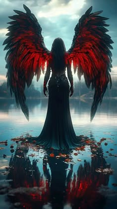 Goth Aesthetic Images, Female Fallen Angel, Dark Fantasy Photography, Yin Yang Dragons, Wicked Lovely, Witch Elves, Fairies And Butterflies, Fallen Angel Art, Bad Angel