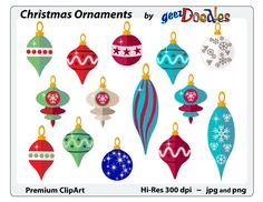 christmas ornaments by great baubies clipart - hh - r130 diy and png