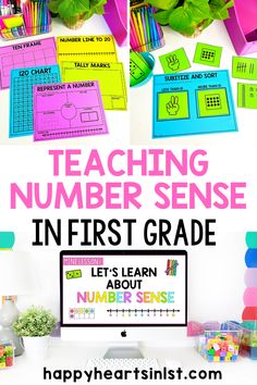 Number Sense First Grade Activities Lessons worksheets and ideas for the beginning of the year Guided Math and Math Centers Counting To 120 Activities, First Grade Counting Activities, First Grade Number Sense, First Grade Number Sense Activities, Numbers And Operations First Grade, Number Sense 2nd Grade, Teaching Number Sense 1st Grade, Number Sense Activities First Grade, Grade 1 Number Sense Activities