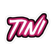 the word tw in pink and white sticker