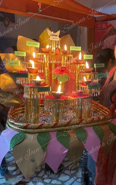 Handmade aarti thali Ganpati Decoration Theme, Aarti Thali, Diwali Diya Decoration, Thali Decoration, Diya Decoration, Decoration Theme, Diwali Diya