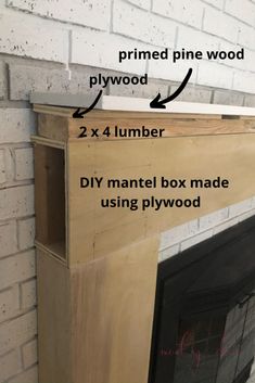 the instructions for how to build a fireplace mantel