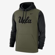 Sometimes it can be hard to match your school colors with the rest of your outfit. With a look that gives off low-key, casual vibes, this classic-fit UCLA sweatshirt lets you rep your squad, no matter what else you've got on. Nike Sweatshirt For Sports Season Fan Apparel, Nike Collegiate Sports Hoodie, Nike Collegiate Hoodie For Sports, Nike Hoodie Sweatshirt Fan Apparel, Nike Team-colored Fan Apparel Sweatshirt, Nike Varsity Sweatshirt For College, Collegiate Sports Hoodie For Fall, Varsity Hoodie Sweatshirt For College, Nike Cotton Sweatshirt For Fans