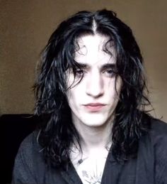 Long Black Hair Aesthetic Male, Edward Ironstone, Metalhead Boyfriend, Trad Goth Hair Men, Long Haired Vampire Man, Goth Guy Face Claim, Goth Guys With Long Hair Vampires, Beautiful Guys, Male Faces