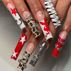 @toptierprincess Chola Nails Designs, Chola Nails, Bandana Nails, Graffiti Nails, Diy Acrylic Nails, Cute Acrylic Nail Designs