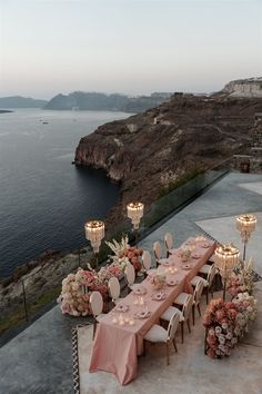 How Barbie’s intimate wedding reception dinner in Santorini should look like Lighting Venue Cavo Ventus Florist 
Rentals Photographer Catering Candles Stationary Pink And White Theme Wedding, Beige Chandelier, Pink And White Dinner Party, Wedding White And Beige, Flower Dinner, Pink And Beige Wedding Theme, Beige And Pink Wedding, Greece Wedding Reception, White And Pink Wedding Decor