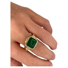 Emerald Set, Yellow Gold Diamond Ring, Emerald Diamond Ring, Contemporary Ring, Zambian Emerald, Emerald Color, Knot Ring, Green Diamond, Natural Emerald