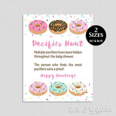 a birthday card with donuts and sprinkles on it