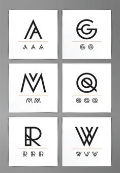 six black and white logos with the letter q in each one's upper case