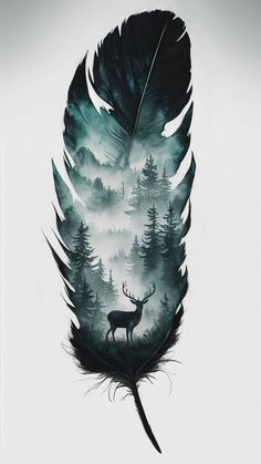 My Aesthetic Art Wilderness Tattoo, Animal Stencil Art, Stag Tattoo, Circle Tattoos, Deer Tattoo, Forest Tattoos, Animal Stencil, Spirit Animal Art, Creation Photo