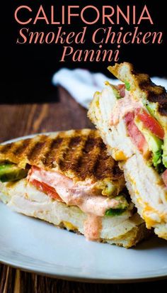 If you love simple grilled sandwiches, this easy chicken panini recipe with avocado, bell pepper aioli and two cheeses is the best homemade lunch. This hot grilled sandwich is best with smoked chicken, but you can use rotisserie chicken too. #paninirecipes #chickensandwich Pastrami Sandwich With Slaw, Use Rotisserie Chicken, Recipe With Avocado, Panini Recipes Chicken, Panini Recipe, Chicken Panini, Grilled Sandwiches, Grill Sandwich, Summer Sandwiches