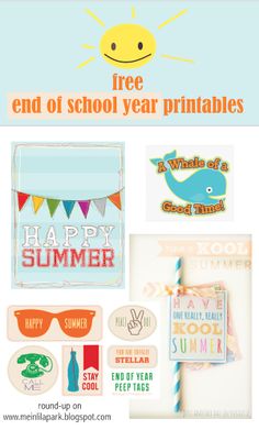 the end of school year printables for kids to use on their own projects