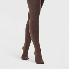 Complete your winter look with these Flat-Knit Fleece-Lined Tights from A New Day™. These fleece-lined tights are crafted from soft fabric with a hint of stretch for comfortable wear, while the opaque finish and built-in briefs provide extra coverage. Plus, they feature a high-waisted cut for a sculpted, figure-flattering silhouette. Wear these closed-toe tights with a miniskirt and chunky sweater or a dress along with heels for an eye-catching look. A New Day™: Style that goes wherever you do. Fleece Lined Panty Hose, Woolen Tights, Fleece Lined Tights, Brown Tights, Lined Tights, Sweater Tights, Winter Tights, Knit Tights, Cozy Dress