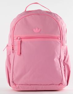 Adidas Originals Luna Backpack. This Convenient Bag Has Multiple Storage Options For Your Essentials, A 15" Laptop Sleeve, Dual Side Water Bottle Pockets, And A Durable Exterior. Trefoil Logo. Spacious Main Compartment. Zippered Front Pocket For Additional Storage. Adjustable Shoulder Straps. 100% Polyester. Hand Wash. Imported. Big Backpacks For High School, Pink Adidas Travel Backpack, Adidas Pink Bags For Everyday Use, Preppy Pink Backpack, Pink Adidas School Backpack, Back To School Adidas Backpack, Adidas Pink Backpack, Adidas Backpack Aesthetic, Cute Bookbags