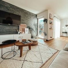 the living room is clean and ready for us to use in its new owner's home