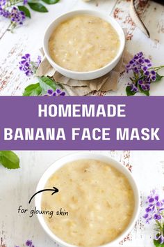 Homemade face mask for glowing skin, easy DIY face mask recipe, natural Banana face mask great for wrinkles (anti-ageing), and glow. Moisturising | great for dry skin. This all-natural, highly nourishing and soothing banana honey face mask will leave your skin younger-looking, glowing and flawless! This DIY dace mask also gently cleanses the skin. You find the benefits, the recipe and how-to-tutorial in the post. Banana Face Mask Diy Glowing Skin, Banana Face Mask For Glow, Overnight Face Mask Diy, Papaya Face Mask Homemade, Diy Face Mask For Glowing Skin, Natural Face Mask Recipes, Cinnamon Face Mask, Hydrating Face Mask Diy, Dry Skin Face Mask