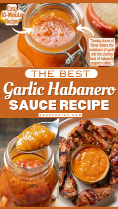 GARLIC HABANERO SAUCE RECIPE Habanero Sauce Recipe, Habanero Sauce, Habanero Hot Sauce, Meatless Main Dishes, Habanero Peppers