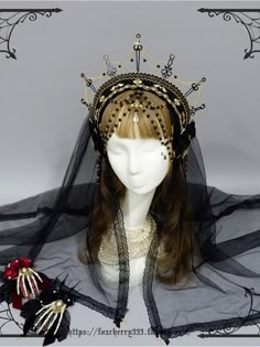 Hands Of Time Gothic Vintage Headpiece Hairclip Headpiece Veil, Oc Character Design, Character Jewelry, Heavenly Creatures, Vintage Headpiece, Hands Of Time, Medieval Aesthetic, Hair References, Oc Character