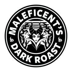 the logo for maleficent's dark roast