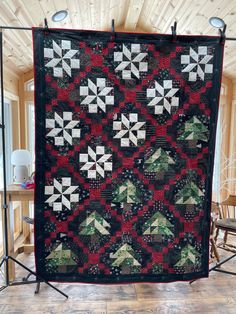 Handmade Quilts For Sale, Snowflake Quilt, Longarm Quilting Designs, Charm Quilt, The Pines, Winter Quilts, Quilts For Sale, Quilted Table Runner, Christmas Quilts