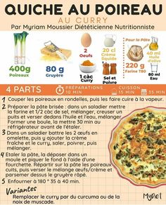 a recipe for quiche au poireau with instructions on how to make it