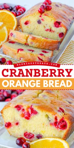 A quick bread for your Mother's Day brunch menu! Moist and buttery with sweet and tart flavors, this orange cranberry bread is a delightful breakfast idea for Mother's Day. Save this easy cranberry orange bread recipe! Orange Tart, Orange Bread Recipe, Cranberry Bread Recipes, Holiday Flavors, Orange Bread, Dessert Halloween, Cranberry Orange Bread, Christmas Elegant, Orange Cranberry