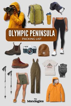 Curious about what to pack for your next Pacific Northwest adventure? Discover all the things you should bring for an Olympic Peninsula packing list. We consider PNW weather (aka rain!) right footwear, camera gear, and more. Save this for your next Washington adventure! Washington Beach Outfit, Olympic National Park Hiking Outfit, Pacific Northwest Hiking Outfits, Pnw Packing List Summer, Olympic National Park Outfit, Olympic National Park Packing List, Pacific Northwest Style Clothes, Pnw Outfit, National Park Packing List