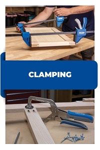 the manual is showing how to use clamping tools for woodworking and other projects