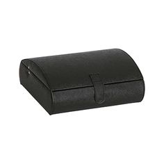 Mele & Co. Parker Men's Faux Leather Watch Case-Black, Black