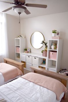 bedroom ideas for kids sharing a room Kids Bedroom Organization, Twin Beds, Girl Bedroom Decor, Kids Room Design