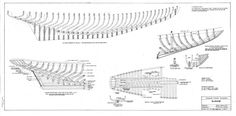 the plans for a boat that is being built