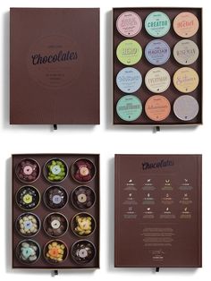 the chocolate box contains six different types of candies