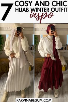 winter hijab outfits Muslim Winter Outfits, Winter Hijab Outfits, Nail Cute, Winter Hijab, Modest Winter Outfits, Modest Hijab, Outfits Hijab, Winter Outfits Aesthetic, Winter Outfits For Girls