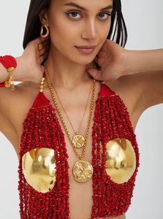 Buy Halterneck Body Piece for only ₹64,800.00 at MISHO! Araku Valley, Victoria Monet, Mode Hippie, Heritage Jewellery, Zodiac Pendant, Black Onyx Stone, Coral Jewelry, Heat Styling Products, Body Jewellery