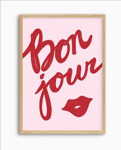 a pink poster with the words born to be your on it's face and lips