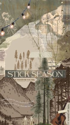 a poster with the words stick season on it