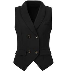 School Dance Outfits, Womens Suit Vest, Video Clothes, Waistcoat Suit, Womens Tailored Suit, Black Suit Vest, Black Tuxedo Jacket, Jacket Outfit Women, Tuxedo Vest