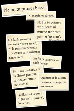 several pieces of paper with words written in spanish and english on them, all pinned together