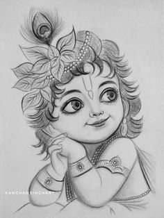 Krishna Drawing, Boho Art Drawings, Pen Art Drawings, Portraiture Drawing