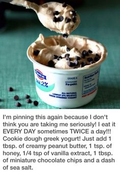 Greek Yogurt Cookie Dough, Heart Baking, Healthier Desserts, Calorie Recipes, Keto Desserts, High Protein Snacks, Super Healthy