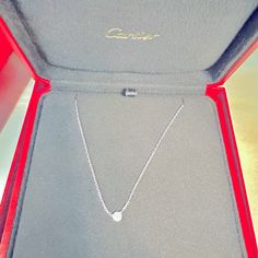 Authentic With Certificate Cartier D'amour Necklace, 18k White Gold (750/1000), Set With A Brilliant-Cut Diamond Totaling 0.09 Carat. Diameter Of The Pattern: 4.5 Mm. Chain Length: 380 To 410 Mm. Jewelry Cartier, Cartier Jewelry, Brilliant Cut Diamond, Chain Lengths, Chain Length, Cartier, Womens Jewelry Necklace, Jewelry Necklaces, White Gold