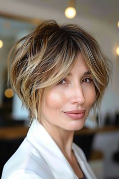 2024 Bixie Cut, "bixie" Hairstyles, Longer Pixie, Bixie Haircut, Bob Hairstyles For Round Face, Pixie Haircut Ideas, Shaggy Bob Haircut, Short Haircuts With Bangs, Dreamy Style