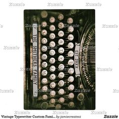 an old fashioned typewriter with the words vintage typter custom printed on it