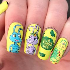 Bugs Life Nails, Nail Inspo Summer, A Bugs Life, Character Nails, Toes Nails, Disney Nail, Alec Monopoly