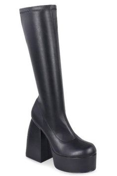 If you're into chunky fashion, then you'll surely love this platform Chunky High Heel Boots. Inside zipper adds convenience to wear this boot that's enhanced with an anatomically contoured, cushioned footbed to provide maximum comfort. PU material Order ships within 24-48 hours or sooner (Monday-Friday) Chunky High Heel Boots, Black Chunky Heels Boots, Chunky Fashion, Platform Chunky Heels, Chunky Platform Boots, Heel Boots Black, Platform Boots Chunky, Casual Beach Wear, Platform Heels Boots