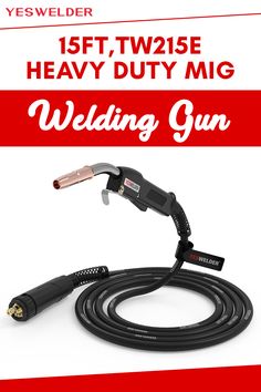 Heavy Duty MIG Welding Gun 250A 15ft,TW215E | TWECO Welding Torch | YesWelder® Welding Gun! Welding tools, welding table, welding projects ideas, welding shop, welding crafts, welding art projects, welding and fabrication, tig welding, welding bench, welding trucks, welding helmet, welding gear, welding rig, pipeline welding, welding jig, welding tips, welding beds, welding for beginners, arc welding, welding machine. #weldingtools #weldingprojects #weldingprojectsideas, #weldingshop Pipeline Welding Rigs Beds, Welding Tools Beginner, Welding Bench, Pipeline Welding, Welding Jig, Welding For Beginners, Welding Projects Ideas, Welding Trucks, Welding Beds