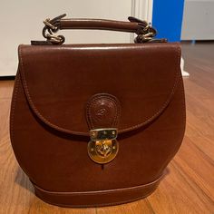 Vintage Brown Handbag/Crossbody Bag. Real Leather Bag, Never Used, Just Been In The Closet For A While. The Bag Is Missing The Strap, So You Could Get A New One Or Just Use It As Handbag. Elegant Shoulder Bag Backpack For Daily Use, Elegant Satchel Backpack For Everyday Use, Brown Shoulder Bag Backpack With Top Carry Handle, Elegant Shoulder Bag Backpack With Removable Pouch, Vintage Everyday Box Bag With Removable Pouch, Vintage Box Bag With Removable Pouch For Everyday, Classic Shoulder Bag With Detachable Handle And Backpack Shape, Elegant Brown Backpack-style Shoulder Bag, Elegant Brown Backpack Shoulder Bag