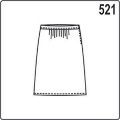 the front view of a women's skirt sewing pattern